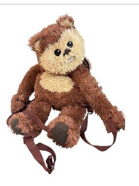 Star Wars Wicket Ewok Plush Backpack Disney Parks Exclusive Zipper Compartment